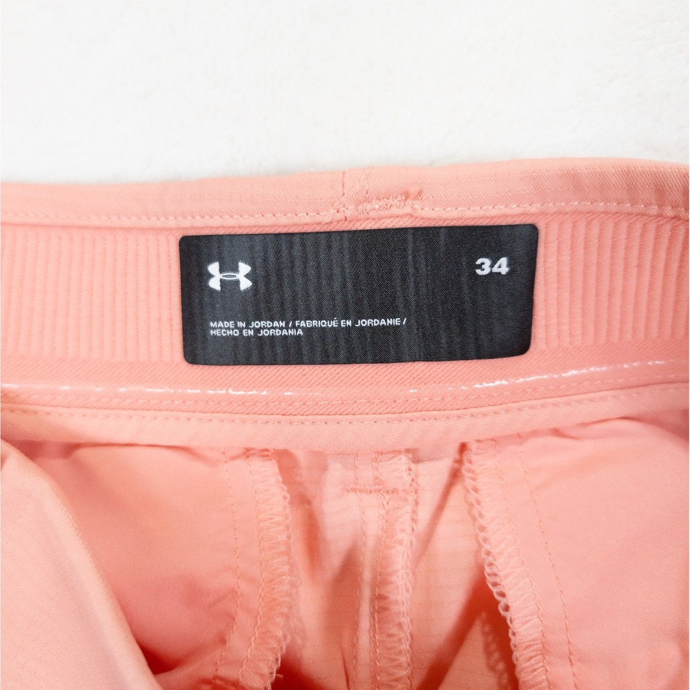 Under Armour Iso-Chill Airvent Mens Golf Shorts 34 Salmon Pink 1361908 - Picture 2 of 9